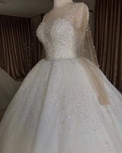 Load image into Gallery viewer, Long Sleeves Wedding Dress Beaded
