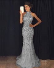 Load image into Gallery viewer, Halter-Mermaid-Dresses
