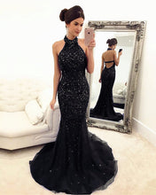 Load image into Gallery viewer, Black-Mermaid-Dress
