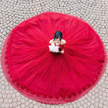 Load image into Gallery viewer, Maroon Tulle Long Sleeves Lace Wedding Dresses Ball Gowns-alinanova
