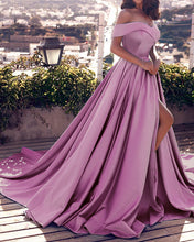 Load image into Gallery viewer, Mauve Bridesmaid Dresses Satin

