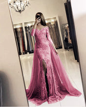 Load image into Gallery viewer, Elegant Off The Shoulder Lace Mermaid Evening Dresses With 3/4 Sleeves-alinanova
