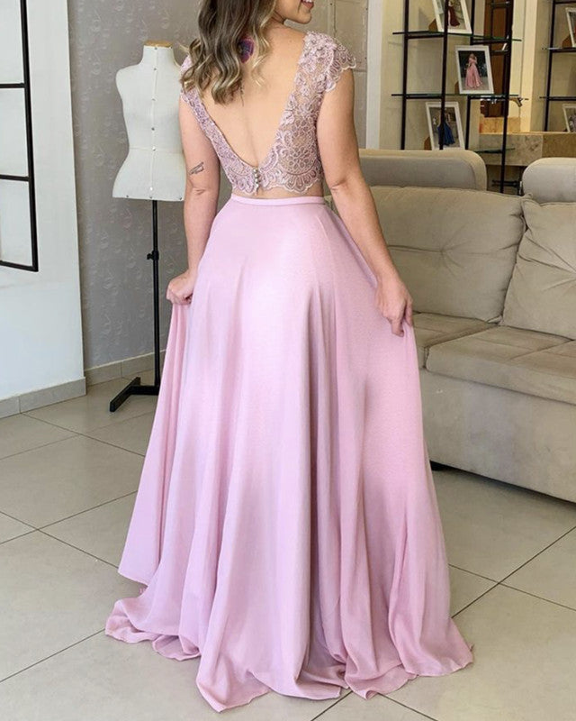 fitted lace wedding dress Dramatic Two-Tone Purple Sequin Prom Dress