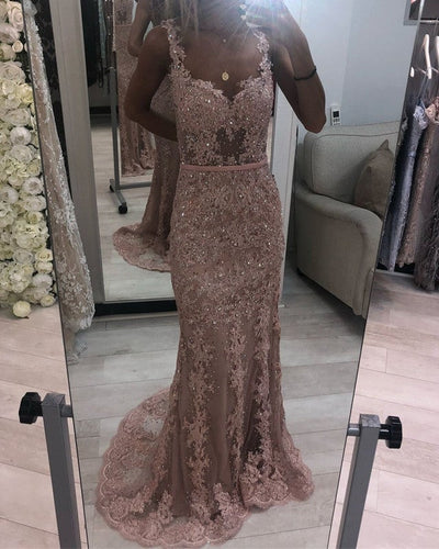 Dusty Pink Prom Dresses Mermaid