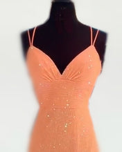 Load image into Gallery viewer, Mermaid Corset Sequin Dresses V Neck Split
