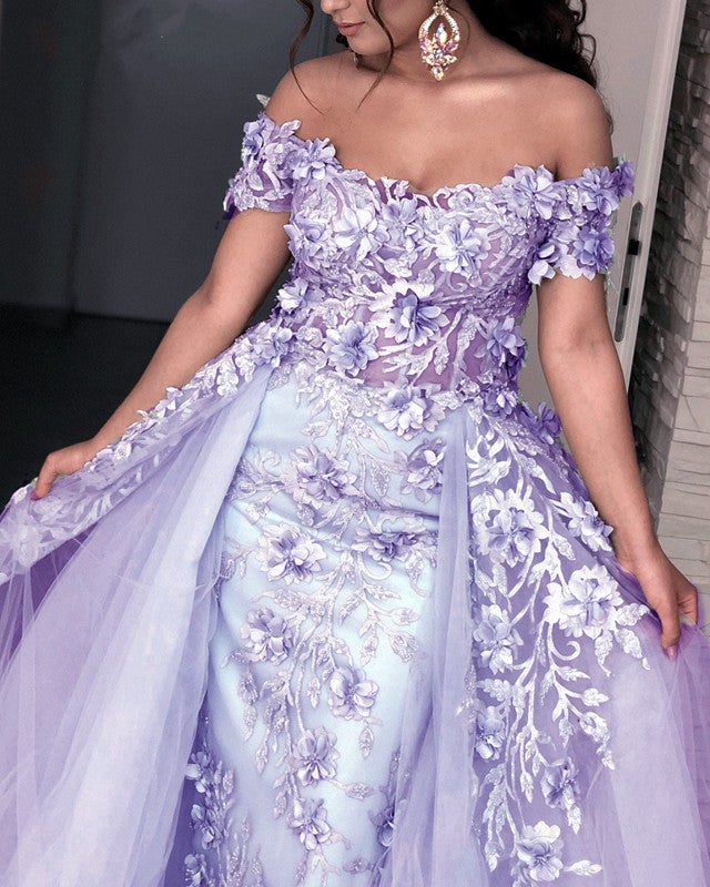 Lavender Prom Dresses Mermaid