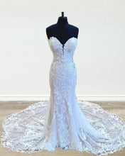 Load image into Gallery viewer, Mermaid Strapless Lace Wedding Dress
