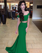 Load image into Gallery viewer, Mermaid Style Two Piece Prom Dresses Off The Shoulder
