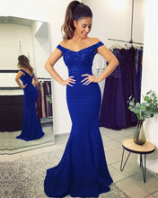 Load image into Gallery viewer, alinanova mermaid bridesmaids dresses 70131 royal blue
