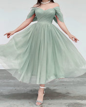 Load image into Gallery viewer, Sage Green Dress For Wedding Guest
