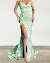 Load image into Gallery viewer, Mermaid Mint Green Prom Dresses
