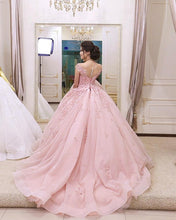 Load image into Gallery viewer, Nude Back Quinceanera Dress Pink
