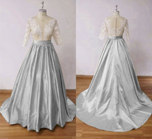 Load image into Gallery viewer, Silver Wedding Dress Real Picture
