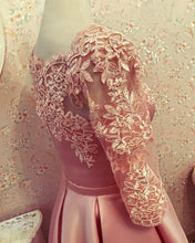 Load image into Gallery viewer, Modest Homecoming Dresses Lace 3/4 Sleeves
