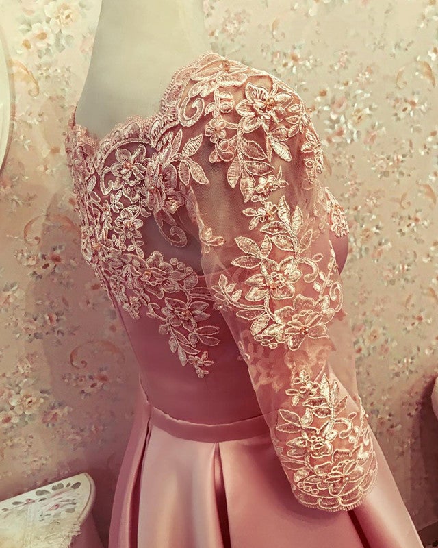 Modest Homecoming Dresses Lace 3/4 Sleeves Modest Homecoming Dresses Lace 3/4 Sleeves