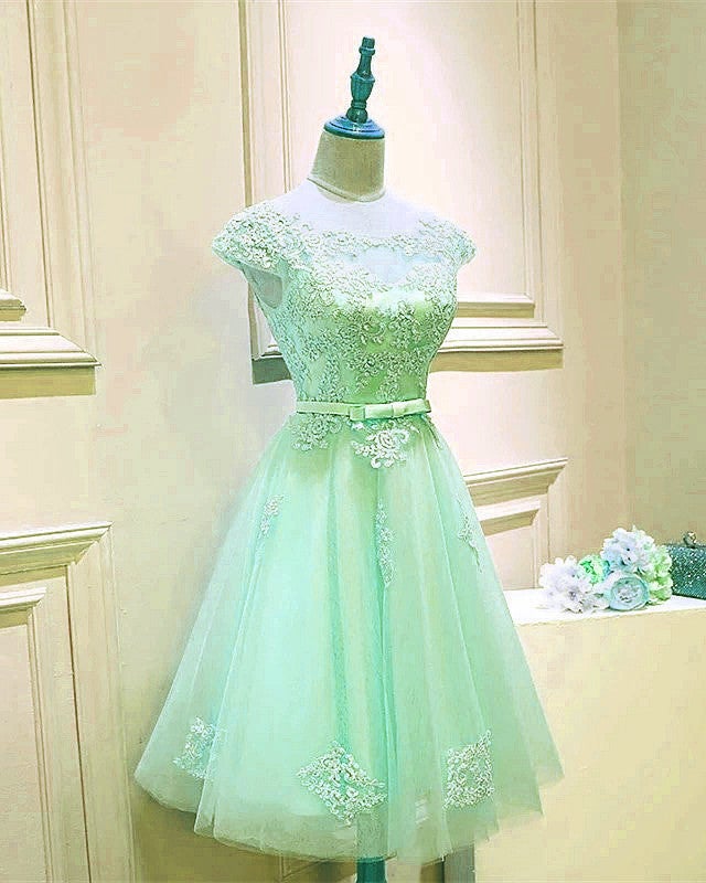 Modest Homecoming Dresses With Lace Cap Sleeves alinanova Modest Homecoming Dresses With Lace Cap Sleeves alinanova
