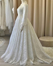 Load image into Gallery viewer, Modest Lace Wedding Dresses Long Sleeve
