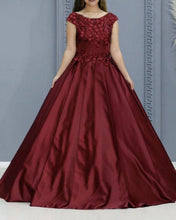 Load image into Gallery viewer, Burgundy Prom Dresses With Sleeves
