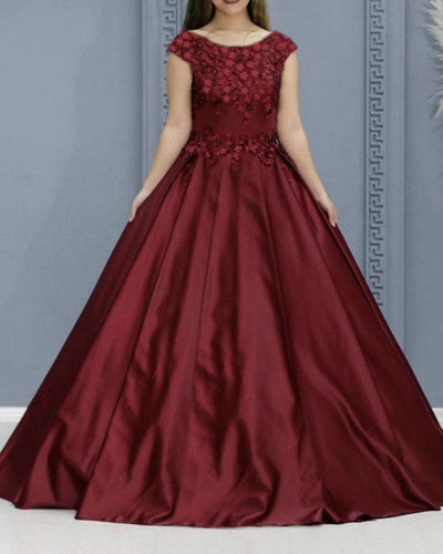 Burgundy Prom Dresses With Sleeves