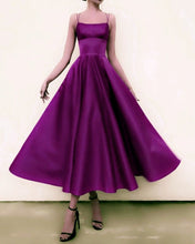 Load image into Gallery viewer, Multi Straps Prom Dresses Midi Satin Ball Gown

