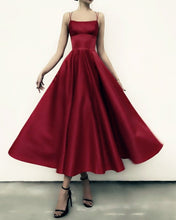 Load image into Gallery viewer, Multi Straps Prom Dresses Midi Satin Ball Gown-alinanova
