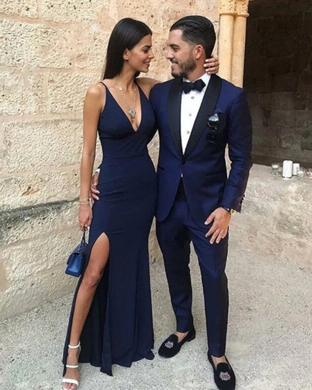 Navy Blue Mermaid Prom Dresses alinanova Navy Blue Mermaid Prom Dresses alinanova