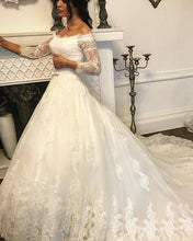 Load image into Gallery viewer, Lace Wedding Dress With Sleeves
