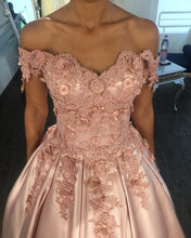 Load image into Gallery viewer, Blush Pink Ball Gown Prom Dresses
