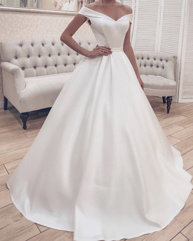 alinanova 3121 satin wedding dresses