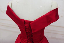 Load image into Gallery viewer, Off The Shoulder Ball Gowns Satin Evening Dress
