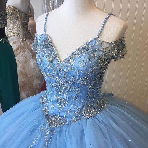 Off The Shoulder Crystal Beaded Ball Gowns Quinceanera Dresses 2017-alinanova