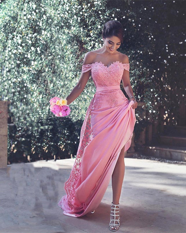 Elegant Appliques Mermaid Style Prom Dresses Off The Shoulder alinanova Elegant Appliques Mermaid Style Prom Dresses Off The Shoulder alinanova