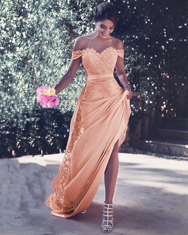 Elegant Appliques Mermaid Style Prom Dresses Off The Shoulder alinanova Elegant Appliques Mermaid Style Prom Dresses Off The Shoulder alinanova
