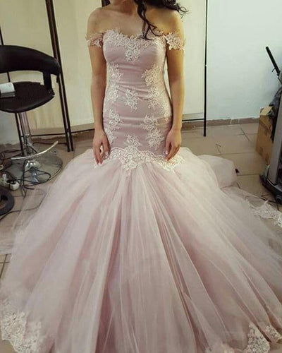 Pink Mermaid Prom Dresses
