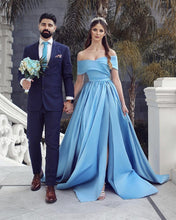 Load image into Gallery viewer, Light Blue Evening Dress 2020
