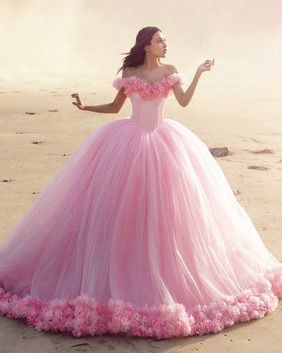 Pink Tulle Ball Gown