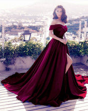 Load image into Gallery viewer, Velvet Prom Dresses Burgundy
