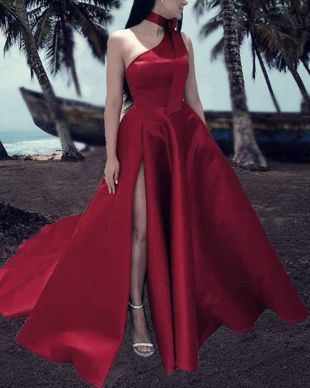 Sexy One Shoulder Prom Dresses With Slit alinanova Sexy One Shoulder Prom Dresses With Slit alinanova