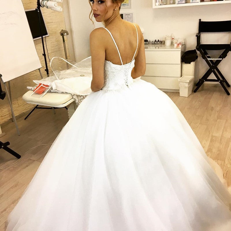 Pearl Embroidery Beaded Tulle Princess Wedding Dresses Pearl Embroidery Beaded Tulle Princess Wedding Dresses