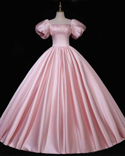 Pink 80s ball gown prom dresses