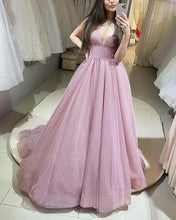 Load image into Gallery viewer, Pink Sparkly Prom Dresses
