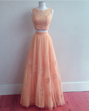Load image into Gallery viewer, Two Piece Pink Prom Dresses
