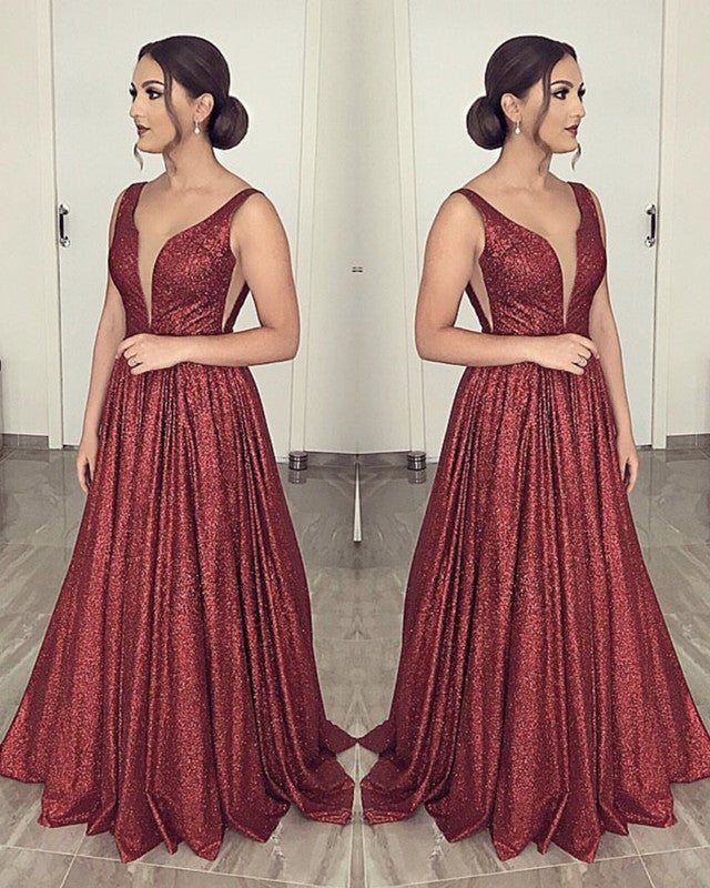 Burgundy Sequin Dresses