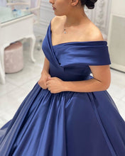 Load image into Gallery viewer, Plus Size Ball Gown Dresses Satin Off Shoulder
