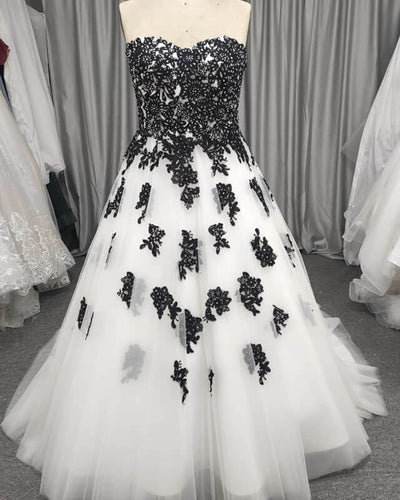 Plus Size Black And White Wedding Dresses