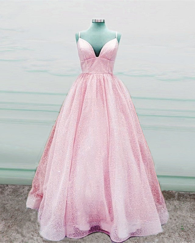 Plus Size Prom Dresses Glitter Tulle V Neck Ball Gown Plus Size Prom Dresses Glitter Tulle V Neck Ball Gown