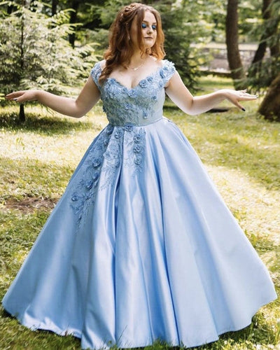 Plus Size Prom Dresses Blue