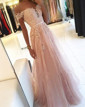 Load image into Gallery viewer, Tulle-Prom-Long-Dresses
