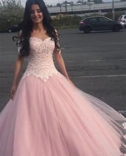 Load image into Gallery viewer, Princess Style Tulle Prom Dresses Lace Off The Shoulder-alinanova
