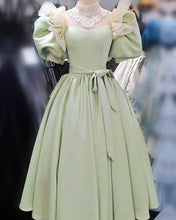 Load image into Gallery viewer, 80s green prom dress
